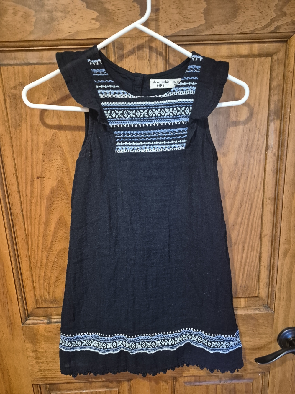 Abercrombie Kids Black Embroidered Girls' Dress